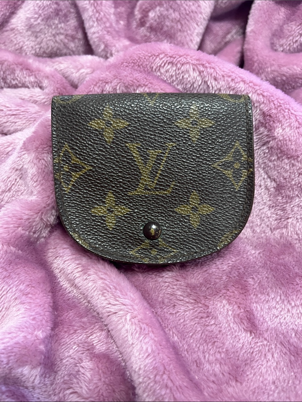 Louis Vuitton Monogram Canvas Coin Case in Brown and Gold